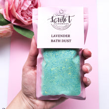 Load image into Gallery viewer, Lavender bath dust- Essential oil bath bomb powder
